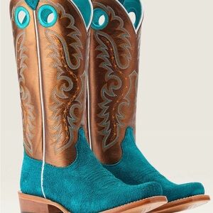 Ariat Futurity Suede and Leather Cowboy Boots